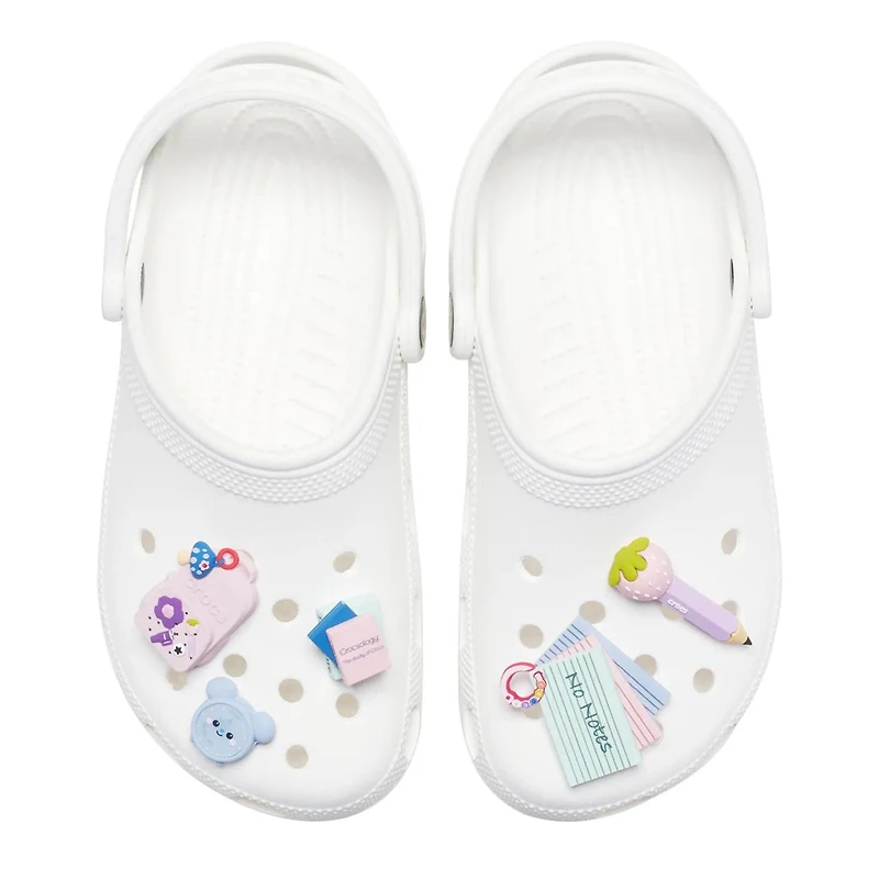 Girly Back To School Jibbitz Charms - 5 Pack