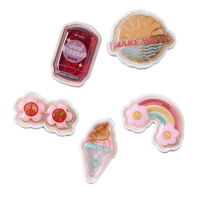 Squish Filled Summer Jibbitz Charms - 5 Pack