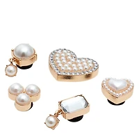 Jibbitz Pearly Hearts- 5 Pack