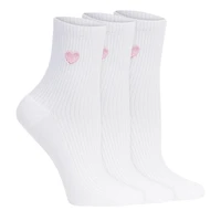 Women's 3PK Powder Love Quarter Socks