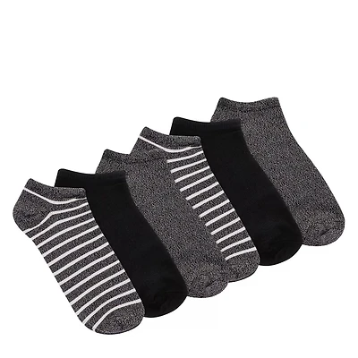 Women's 6-Pack Soft & Dreamy No Shows Stripe Socks