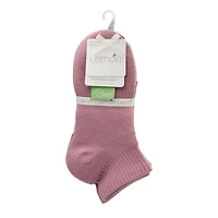 Women's 3 Pack Full Terry Powder Cushion Quarter Crew Socks