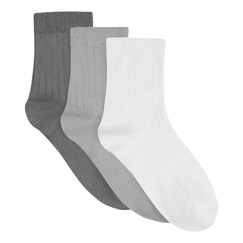 Powder Rib Quarter Ankle Socks