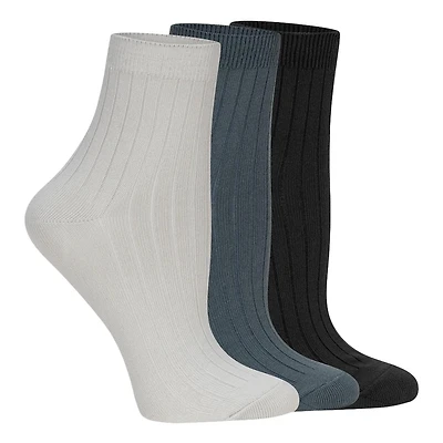 Powder Rib Quarter Ankle Socks