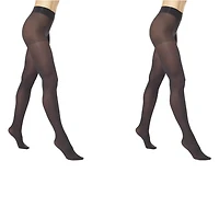 Women's Opaque Control Top Tights 2 Pack