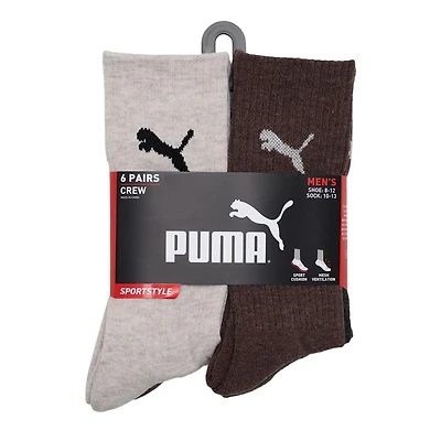 Men's 6-Pack Crew Socks