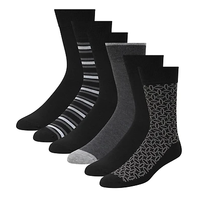 Men's 6 Packs Non Terry Crew Socks