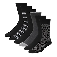 Men's 6 Packs Non Terry Crew Socks