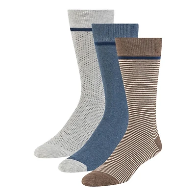 Men's 3PK Non Terry Crew Sock