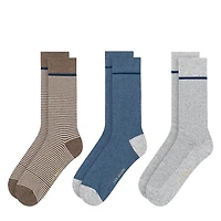 Men's 3PK Non Terry Crew Sock
