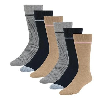 Men's 6PK Non Terry Crew Sock