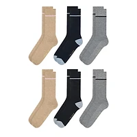 Men's 6PK Non Terry Crew Sock
