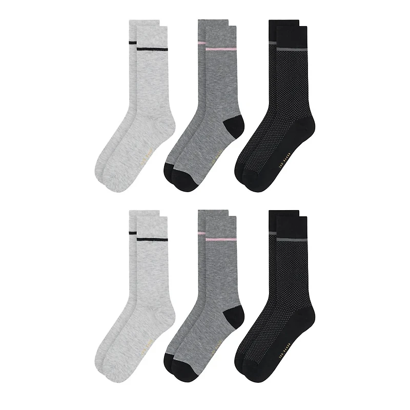 Men's 6PK Non Terry Crew Sock