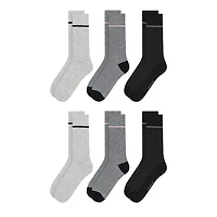 Men's 6PK Non Terry Crew Sock