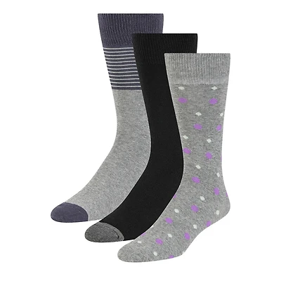 Mens 3PK Non Terry Crew Sock