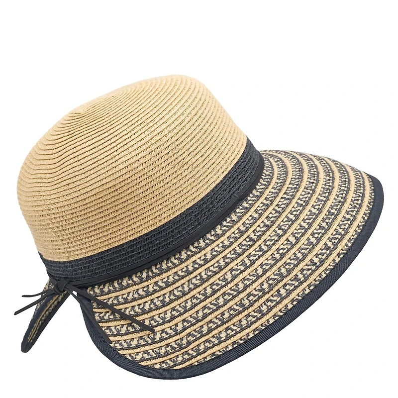 Stripe Brimless Floppy Hat