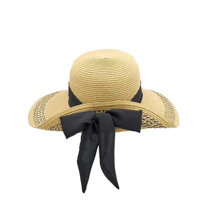 Women's Topstitch Flip Up Floppy Hat