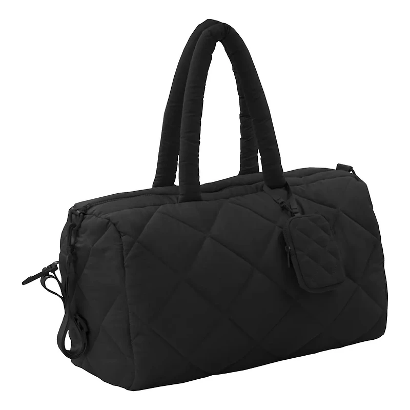 Diamond Quilt Duffle Trolley and Pouch Bag