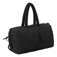 Diamond Quilt Duffle Trolley and Pouch Bag