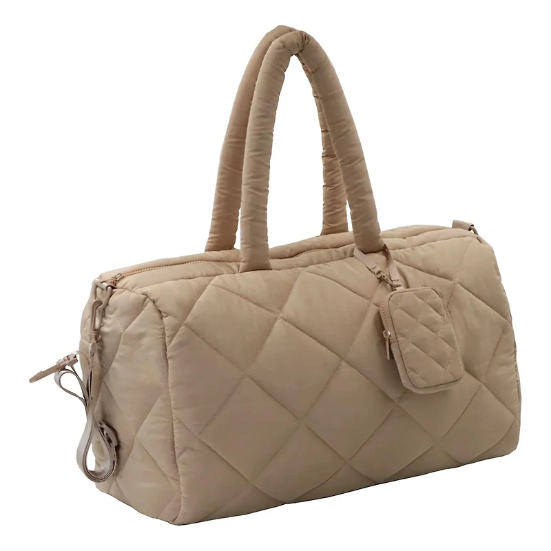 Diamond Quilt Duffle Trolley and Pouch Bag