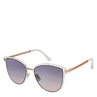 Women's Oval Metal Sunglasses