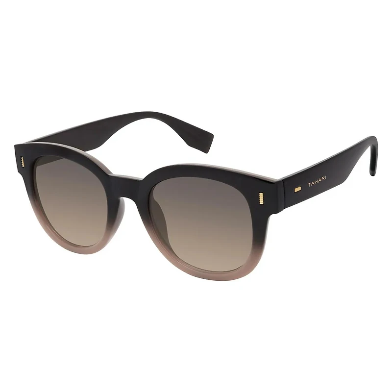 Women's Retro Round Tapered Temples Sunglasses