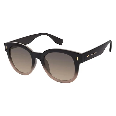 Women's Retro Round Tapered Temples Sunglasses