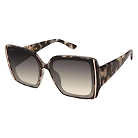 Women's Square Metal Trim Sunglasses