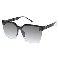Women's Semi Rimless Sport Shield Sunglasses