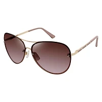 Women's Mix Mat Aviator Arm Detail Sunglasses