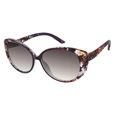 Women's Quilted Floral Cat Sunglasses 