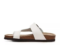 Carly Leather Flat Sandal