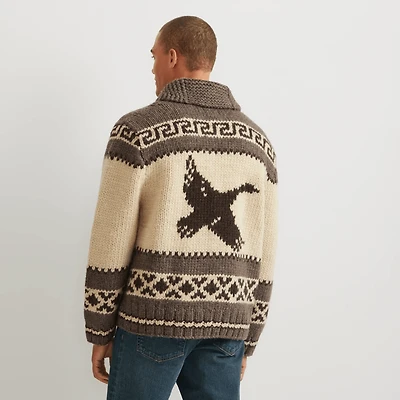 Hand-Knit Full-Zip Cardigan