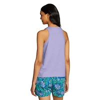 Jacquard Ripple V-Neck Tank