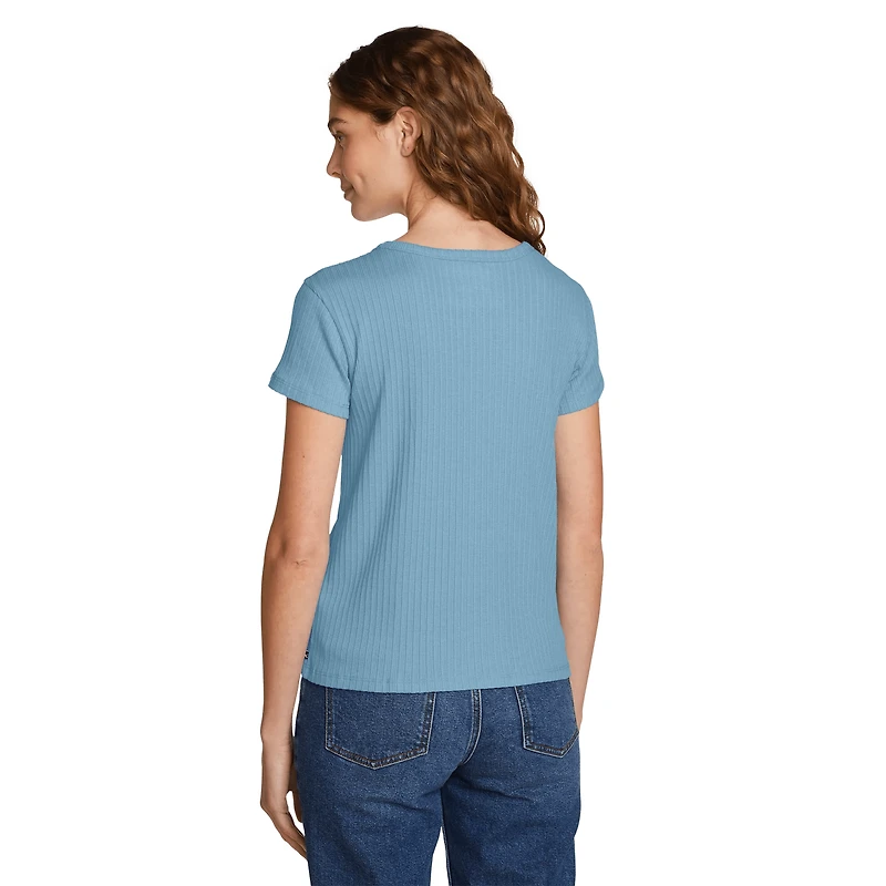 Seaside Ribbed Scoop Neck T-Shirt