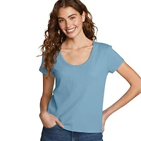 Seaside Ribbed Scoop Neck T-Shirt