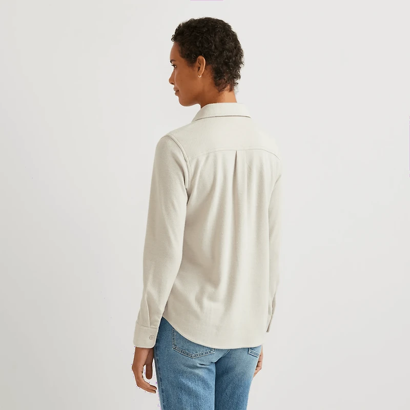 Soft Knit Button-Down Shirt