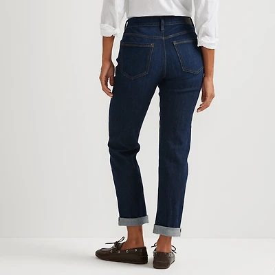 Boyfriend Mid-Rise Slim Fit Jeans