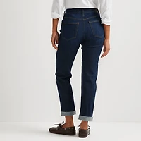 Boyfriend Mid-Rise Slim Fit Jeans