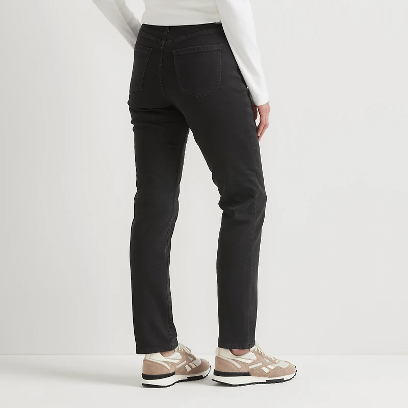 Venture Stretch Fleece-Lined Slim Straight Leg Jeans