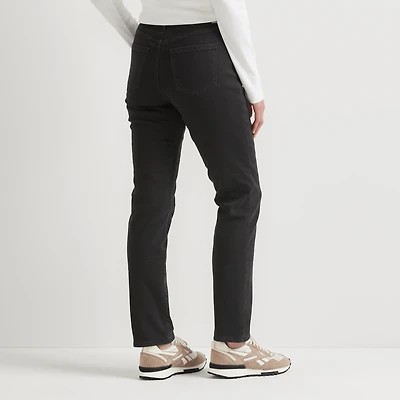 Venture Stretch Fleece-Lined Slim Straight Leg Jeans