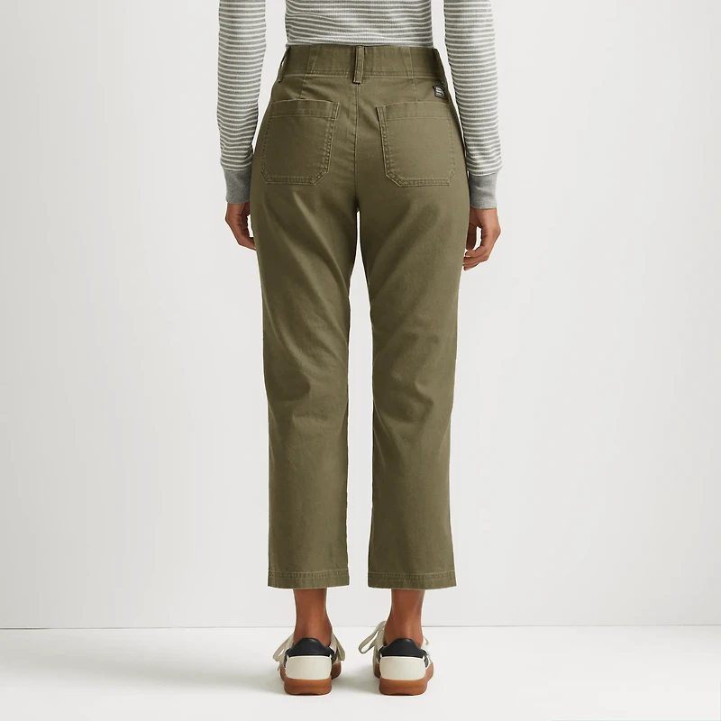 Utility Stretch Canvas Kick Cropped Pants