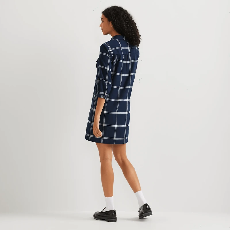 Field Flex Flannel Shirt Dress
