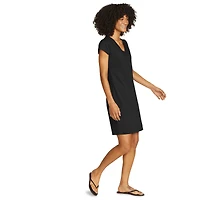 Aster Short-Sleeve V-Neck Dress