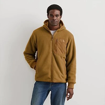 Men's Buckhorn Reversible Faux Shearling-Lined Hooded Jacket