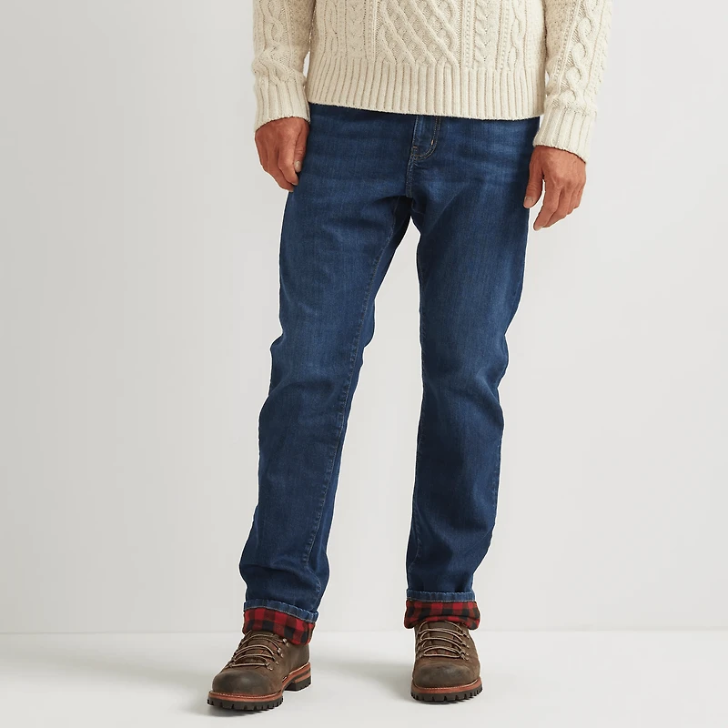 Eddie's Flex Flannel-Lined Jeans