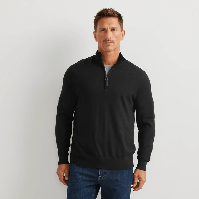 Signature Merino Wool 1/4-Zip Sweater