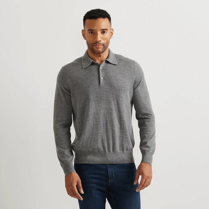 Signature Merino Wool Polo Sweater