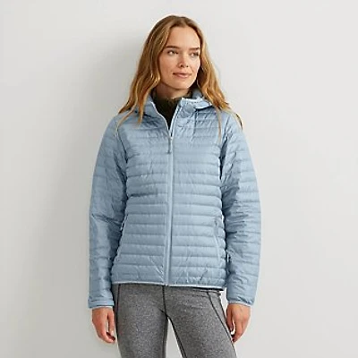Women's Microlight Packable Down Hooded Jacket