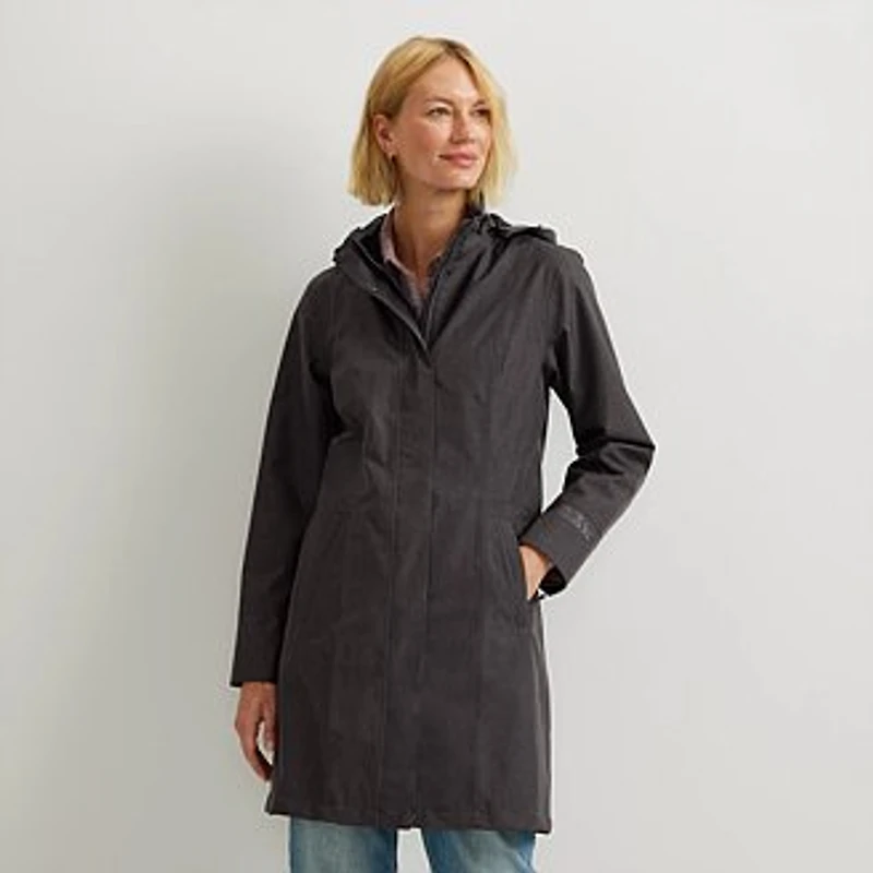 Women's Girl On The Go Waterproof Hooded Trench Coat